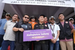 RANS Carnival dan Pemda Subang Salurkan Bantuan Rp500 Juta untuk Korban Banjir