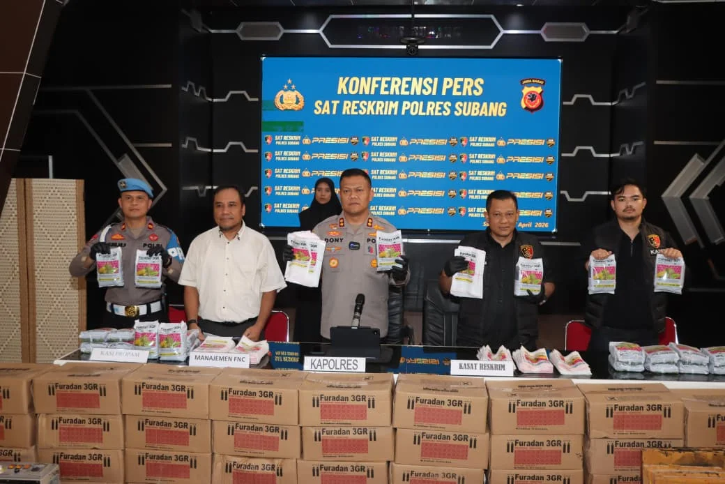 Polres Subang Ungkap Kasus Produksi dan Peredaran Pestisida Palsu di Subang