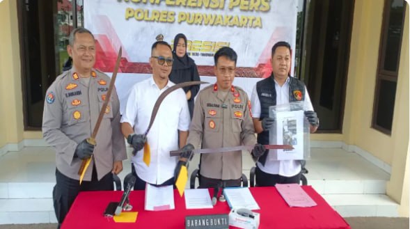 Janjian Tawuran via Medsos di Purwakarta Berujung Pembacokan, Dua Pelaku Diamankan Polisi