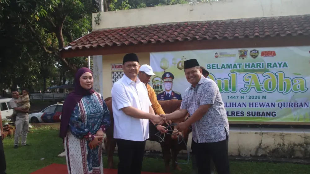 Polres Subang Tebar Kepedulian Lewat Penyembelihan Hewan Kurban Idul Adha 1447 H