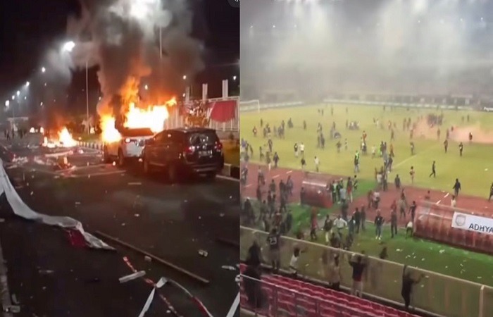 Laga Persipura vs Adhyaksa FC Berakhir Ricuh, Suporter Bakar Kendaraan