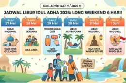 FIX Libur Panjang! Iduladha 2026 Berpotensi Jadi Mega Long Weekend 6 Hari, Catat Tanggalnya