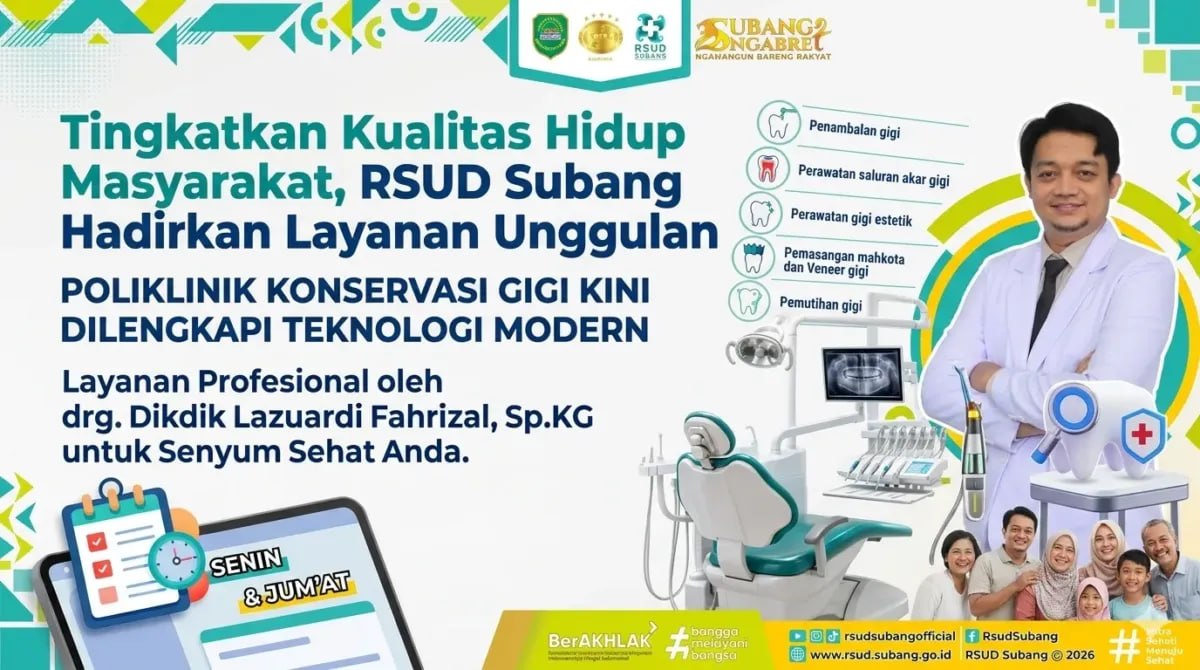 Poliklinik Konservasi Gigi Jadi Layanan Andalan Baru RSUD Subang