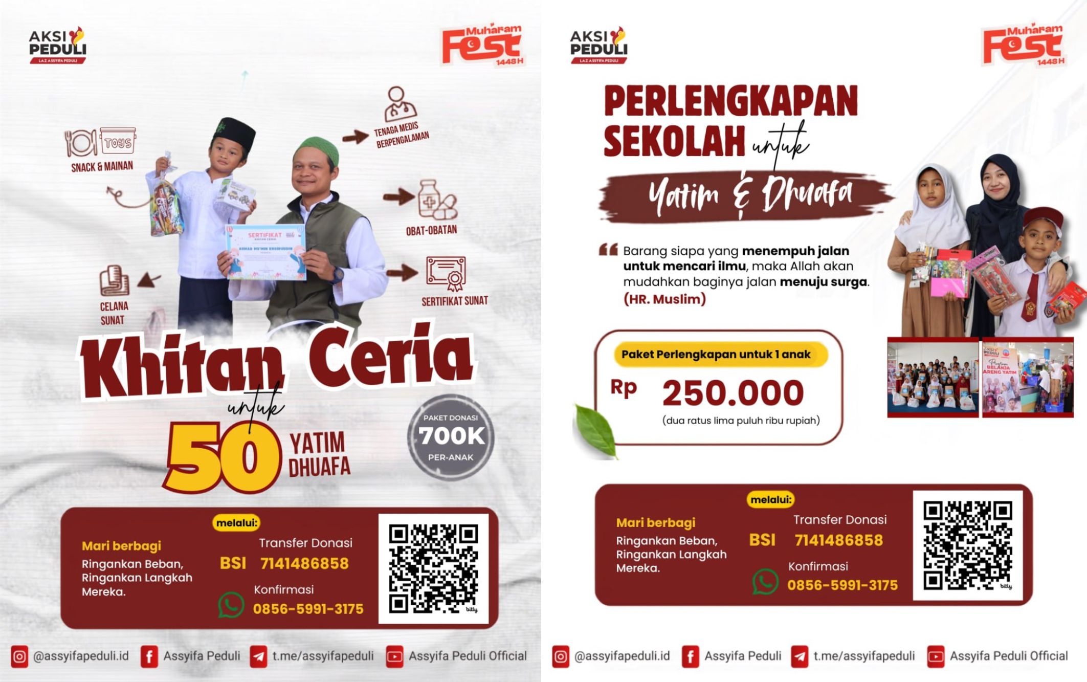 Muharram Fest Assyifa Peduli 2026 Hadirkan Khitan Gratis, Belanja Yatim, hingga Bantuan Palestina