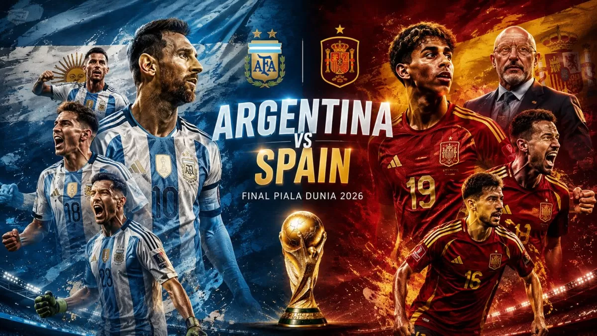 Argentina Incar Gelar Beruntun, Spanyol Siap Hentikan Dominasi di Final Piala Dunia 2026