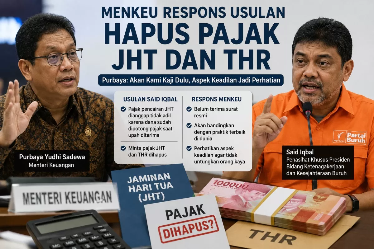 Pemerintah Kaji Usulan Penghapusan Pajak JHT, THR, dan Pesangon, Menkeu Utamakan Aspek Keadilan