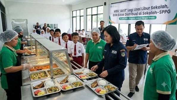 Program Makan Bergizi Gratis Kembali Bergulir, BGN Sidak Sekolah dan SPPG Pastikan Distribusi Berjalan Lancar