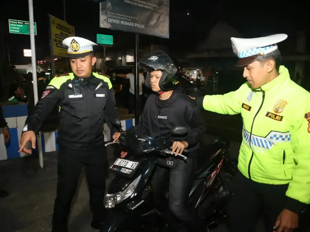 Operasi KRYD, Polres Subang Amankan Puluhan Motor Berknalpot Brong