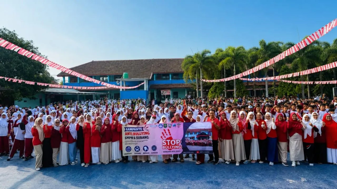 Semarak HUT ke-81 RI, SMPN 6 Subang Kampanyekan Sekolah Tanpa Bullying dan Narkoba