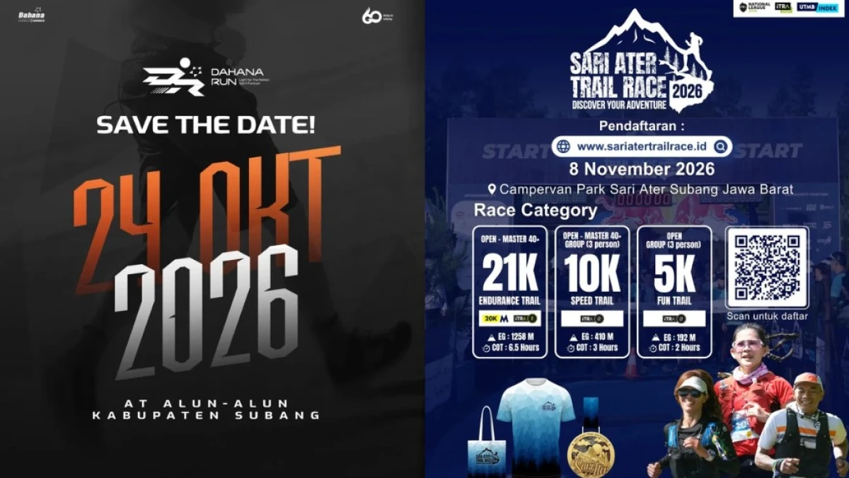 Dua Event Lari di Subang Siap Digelar Oktober-November 2026, Ada Dahana Run hingga Trail Race